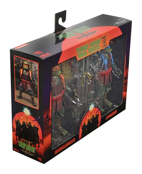 Teenage Mutant Ninja Turtles 3 2-Pack Leonardo e Michelangelo 7 pollici figure
