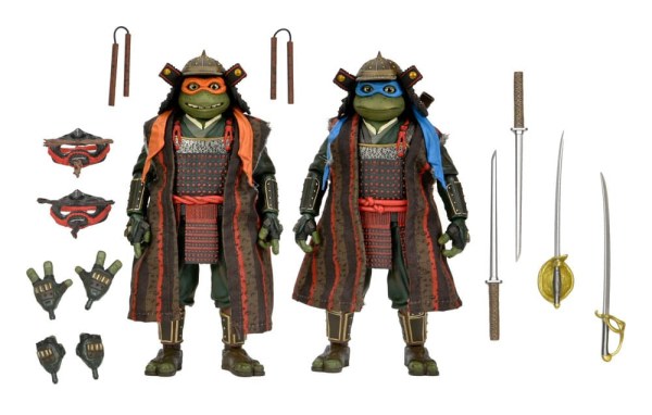 Teenage Mutant Ninja Turtles 3 2-Pack Leonardo e Michelangelo 7 pollici figure