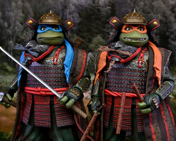 Teenage Mutant Ninja Turtles 3 2-Pack Leonardo e Michelangelo 7 pollici figure