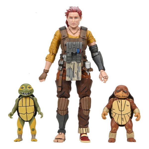 Tartarughe Ninja (The Last Ronin The Lost Years) figurina Synja Grammy April con Baby Yi e Moja 18 cm