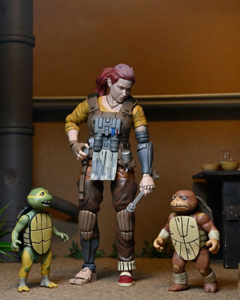 Tartarughe Ninja (The Last Ronin The Lost Years) figurina Synja Grammy April con Baby Yi e Moja 18 cm