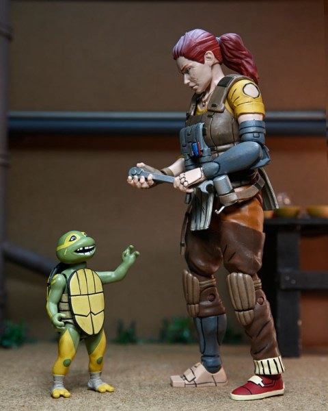 Tartarughe Ninja (The Last Ronin The Lost Years) figurina Synja Grammy April con Baby Yi e Moja 18 cm