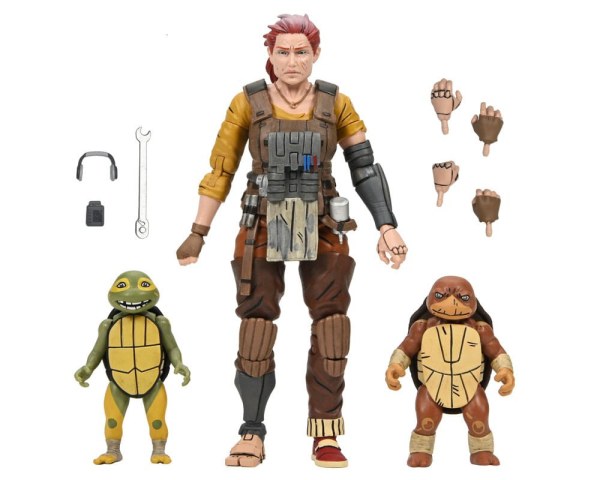 Tartarughe Ninja (The Last Ronin The Lost Years) figurina Synja Grammy April con Baby Yi e Moja 18 cm