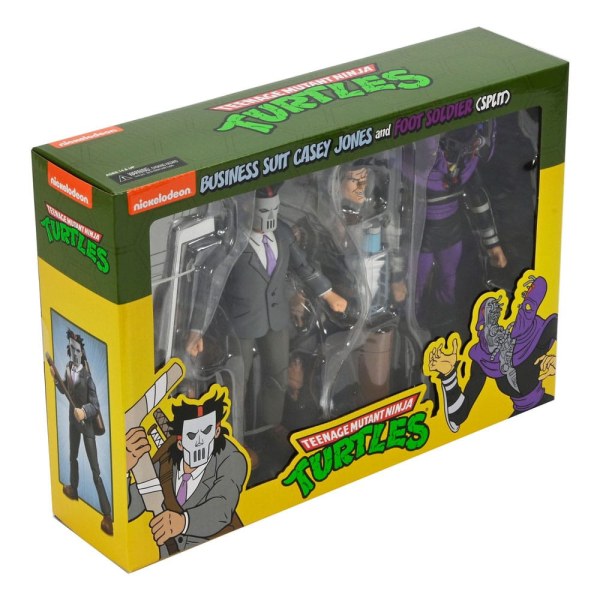 Ninja Turtles (Cartoon) confezione da 2 figurine Business Suit Casey Jones e Split Foot Soldier 18 cm