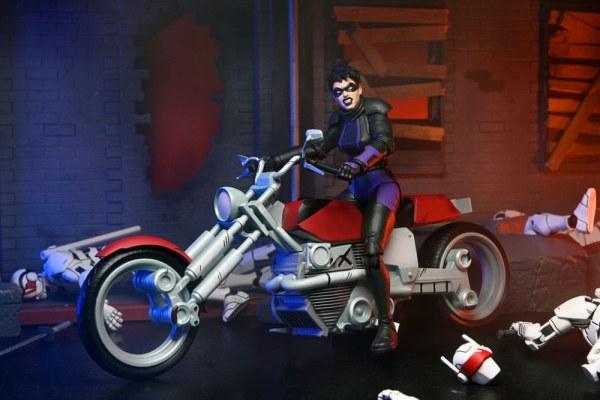 Tartarughe Ninja (L'ultimo Ronin The Lost Years) figurina Casey Marie con l'ultimo Ronin Moto 18 cm