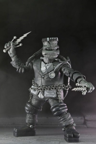 Universal Monsters x Teenage Mutant Ninja Turtles confezione da 4 statuette Turtles Black & White da 18 cm