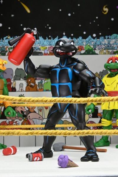 Ninja Turtles (Archie Comics) statuette Confezione da 4 Stump Wrestling Turtles 18 cm