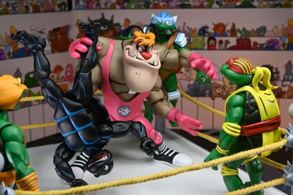 Ninja Turtles (Archie Comics) statuette Confezione da 4 Stump Wrestling Turtles 18 cm