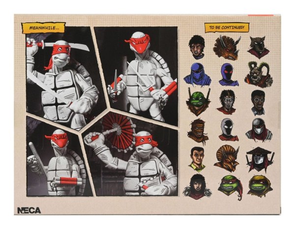 Ninja Turtles (Mirage Comics) confezione da 2 statuette First Turtles in bianco e nero da 18 cm