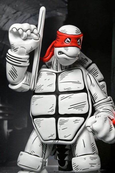 Ninja Turtles (Mirage Comics) confezione da 2 statuette First Turtles in bianco e nero da 18 cm