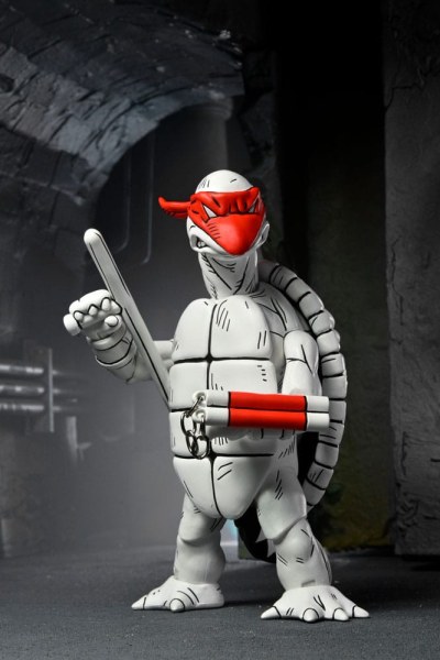 Ninja Turtles (Mirage Comics) confezione da 2 statuette First Turtles in bianco e nero da 18 cm