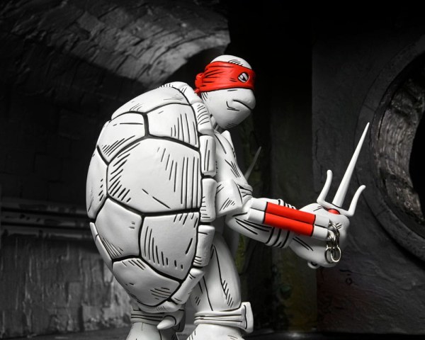 Ninja Turtles (Mirage Comics) confezione da 2 statuette First Turtles in bianco e nero da 18 cm