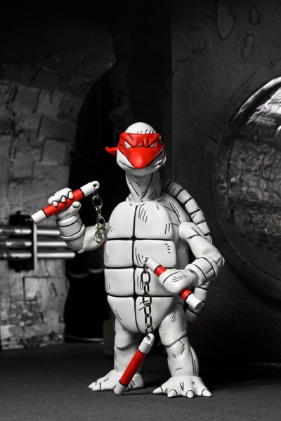 Ninja Turtles (Mirage Comics) confezione da 2 statuette First Turtles in bianco e nero da 18 cm
