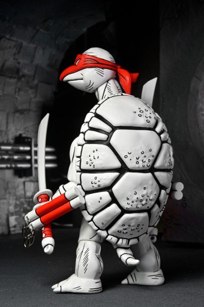 Ninja Turtles (Mirage Comics) confezione da 2 statuette First Turtles in bianco e nero da 18 cm