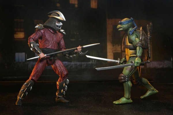 Tartarughe Ninja (film del 1990) Roof Top Battle Shredder contro Leo figurina 18 cm