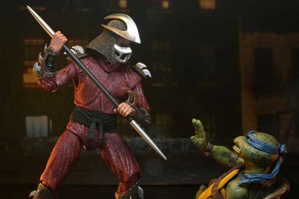Tartarughe Ninja (film del 1990) Roof Top Battle Shredder contro Leo figurina 18 cm