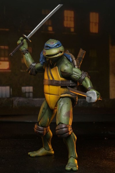 Tartarughe Ninja (film del 1990) Roof Top Battle Shredder contro Leo figurina 18 cm