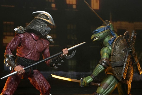 Tartarughe Ninja (film del 1990) Roof Top Battle Shredder contro Leo figurina 18 cm