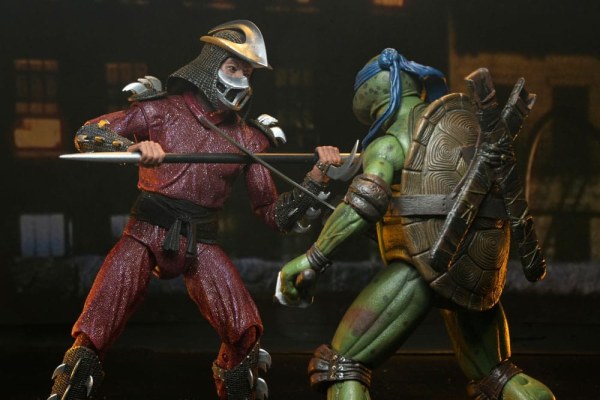 Tartarughe Ninja (film del 1990) Roof Top Battle Shredder contro Leo figurina 18 cm