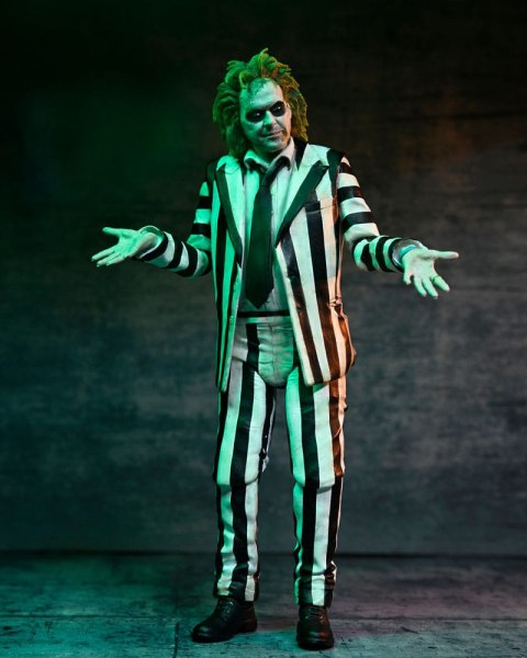 Beetlejuice Figurina di Beetlejuice in scala 7 Ultimate Striped Suit Beetlejuice 18 cm