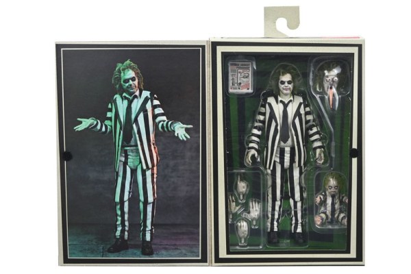 Beetlejuice Figurina di Beetlejuice in scala 7 Ultimate Striped Suit Beetlejuice 18 cm