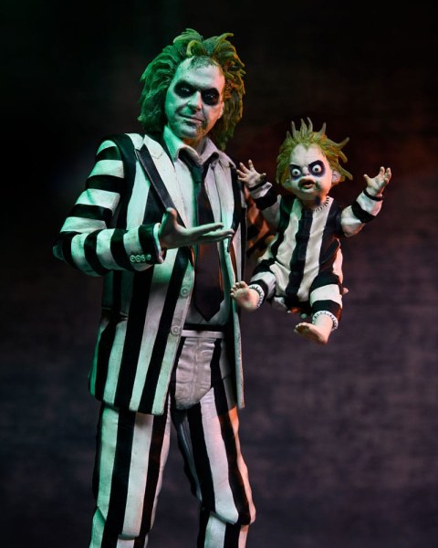 Beetlejuice Figurina di Beetlejuice in scala 7 Ultimate Striped Suit Beetlejuice 18 cm