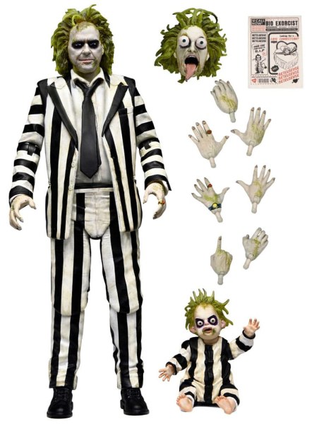 Beetlejuice Figurina di Beetlejuice in scala 7 Ultimate Striped Suit Beetlejuice 18 cm