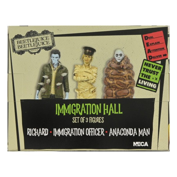 Beetlejuice Beetlejuice confezione da 3 figurine Immigration Hall 1 10 cm