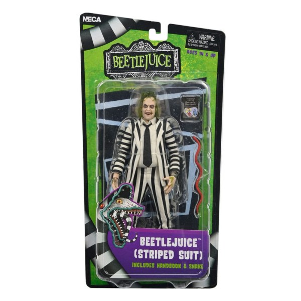 Figurina Beetlejuice 1988 Beetlejuice Tuta a righe bianche e nere 18 cm