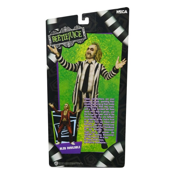 Figurina Beetlejuice 1988 Beetlejuice Tuta a righe bianche e nere 18 cm