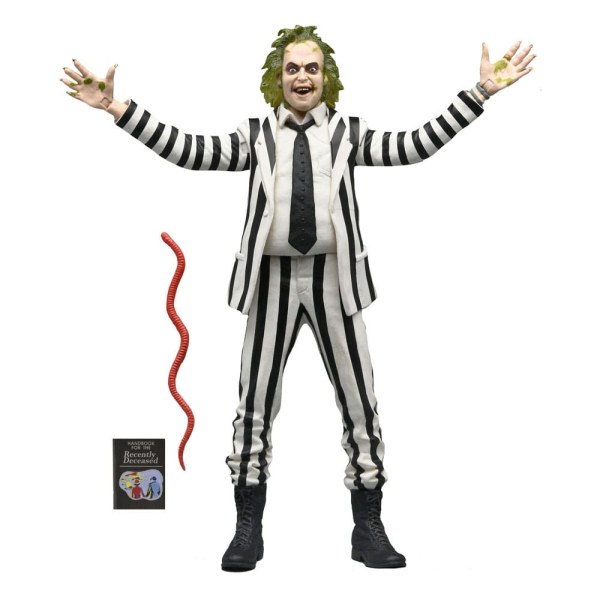 Figurina Beetlejuice 1988 Beetlejuice Tuta a righe bianche e nere 18 cm