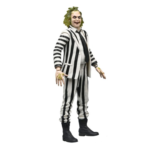 Figurina Beetlejuice 1988 Beetlejuice Tuta a righe bianche e nere 18 cm