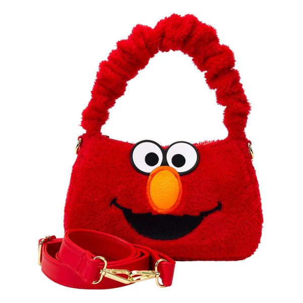 1, Borsa a borsa a tracolla in peluche Elmo di Sesame Street di Loungefly