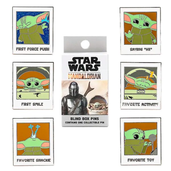 Spilla smaltata Blind Box Loungefly Star Wars The Mandalorian Yoda the Child assortiti