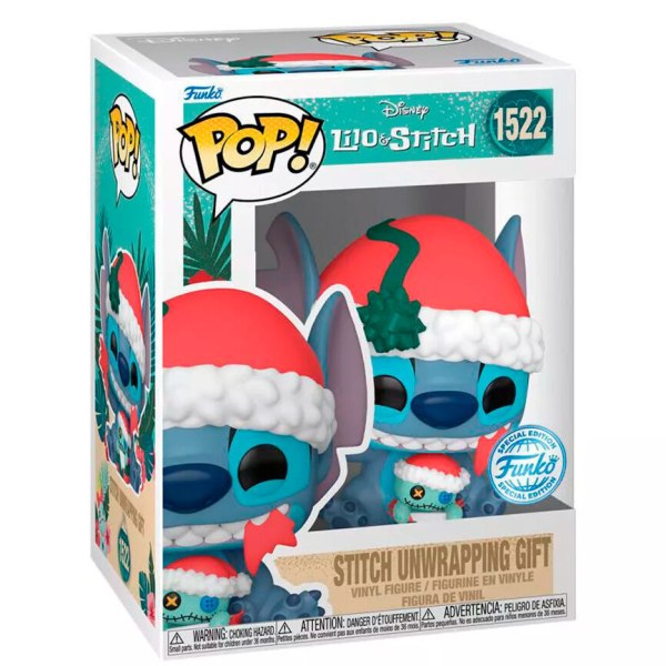 POP! 1522 figura Disney Lilo & Stitch - Stitch scarta un regalo