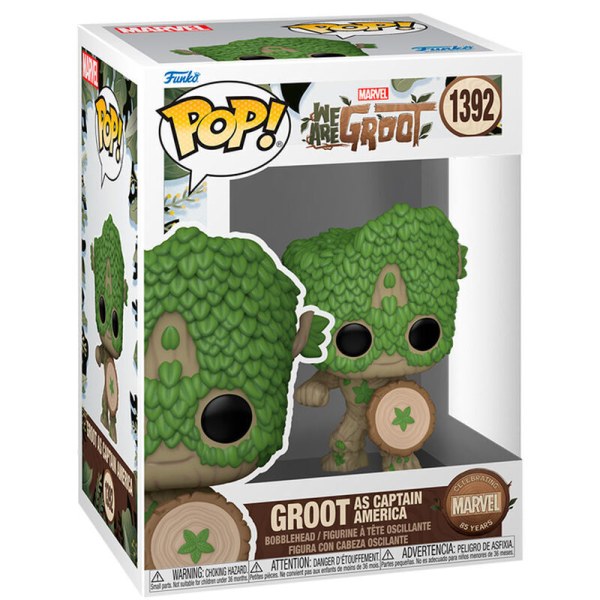POP! 1392 figura Marvel We Are Groot - Groot come Capitano America