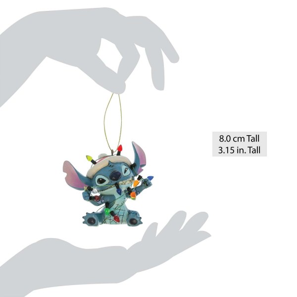 Stitch avvolto nelle luci Natale - Decorazione da appendere - DISNEY TRADITIONS