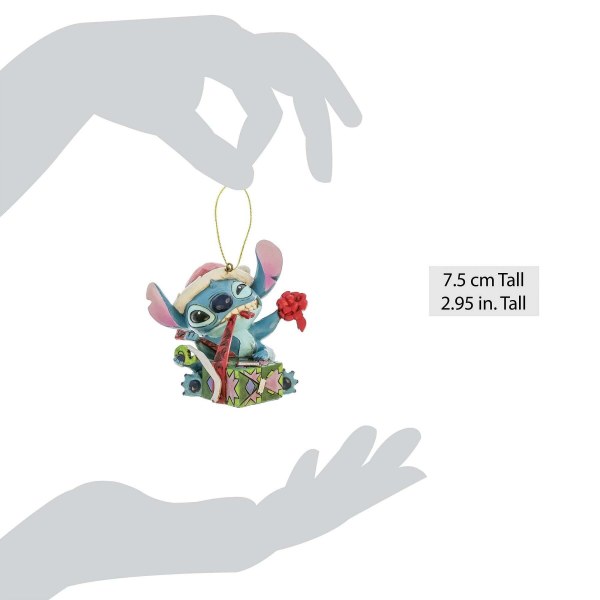 Decorazione da appendere con STITCH Scartando il regalo - DISNEY TRADITIONS