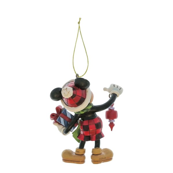 Topolino che tiene in mano i regali, decorazione da appendere - DISNEY TRADITIONS