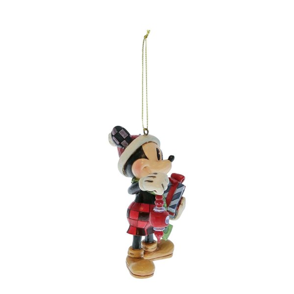Topolino che tiene in mano i regali, decorazione da appendere - DISNEY TRADITIONS