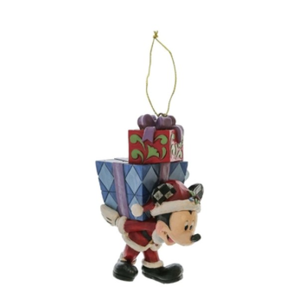 Topolino con regali sul retro, decorazione da appendere - DISNEY TRADITIONS