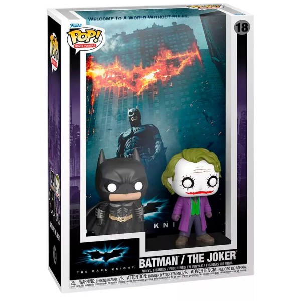 POP! 18 figure Poster del film DC Comics Il cavaliere oscuro Batman e Joker