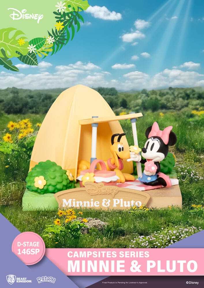 diorama Disney in PVC D-Stage Campsite Series Mini & Pluto Edizione Speciale 10 cm
