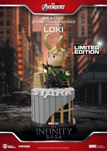Figurina Marvel Mini Egg Attack The Infinity Saga Stark Tower serie Loki 12 cm