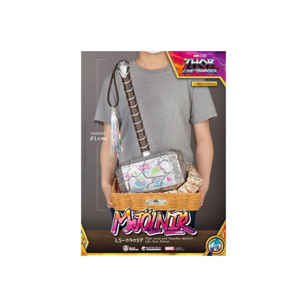 Marvel: Thor Love and Thunder - Statua Mjolnir Love Version in scala 1:1