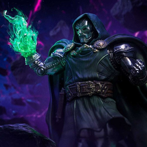 Statuetta Diorama The Infinity Gauntlet Marvel Legends 1/10 Art Scale Infinity Doctor Doom Deluxe Edition 42 cm