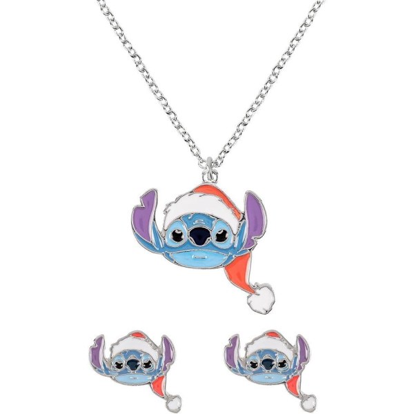 Set collana + orecchini - Disney Stitch Natale