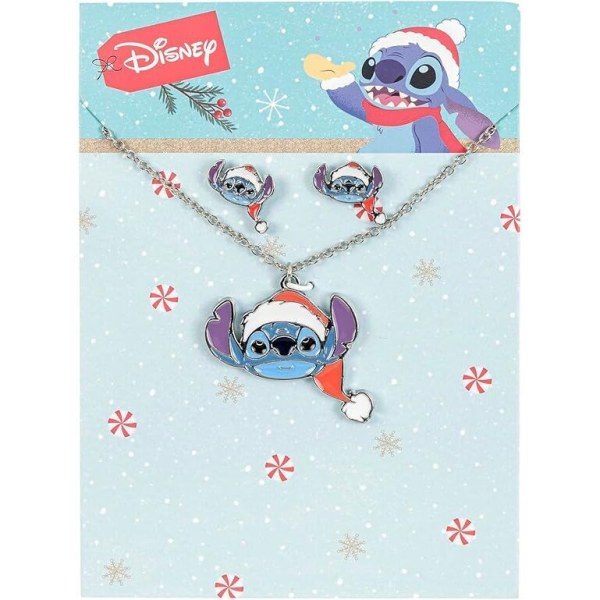 Set collana + orecchini - Disney Stitch Natale