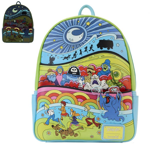 Scooby Doo Loungefly Mini Sac A Dos Psychedelic Monster Chase Gitd
