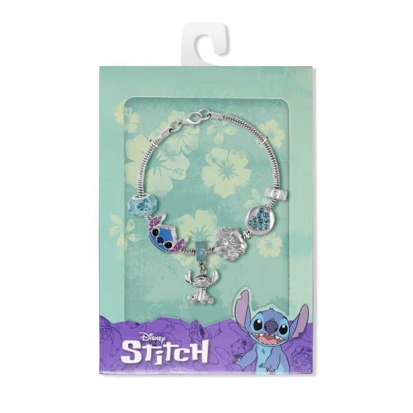 Bracciale con ciondolo Stitch in argento - Disney
